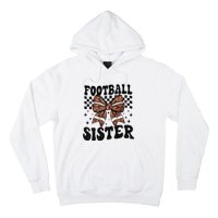 Coquette Bow American Football Sister Game Day Thanksgiving Hoodie