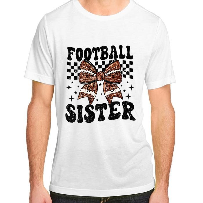 Coquette Bow American Football Sister Game Day Thanksgiving Adult ChromaSoft Performance T-Shirt