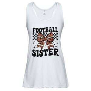 Coquette Bow American Football Sister Game Day Thanksgiving Ladies Essential Flowy Tank