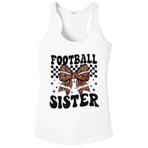 Coquette Bow American Football Sister Game Day Thanksgiving Ladies PosiCharge Competitor Racerback Tank