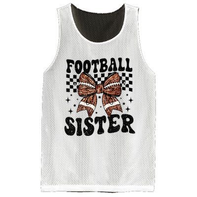 Coquette Bow American Football Sister Game Day Thanksgiving Mesh Reversible Basketball Jersey Tank