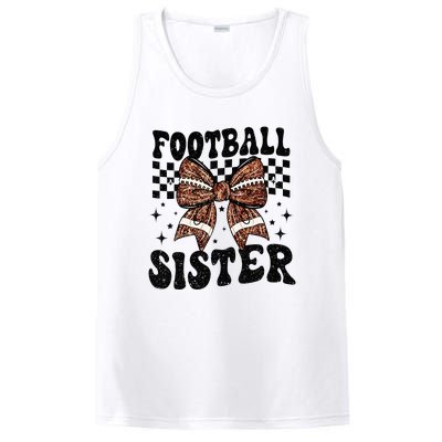 Coquette Bow American Football Sister Game Day Thanksgiving PosiCharge Competitor Tank