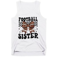 Coquette Bow American Football Sister Game Day Thanksgiving Tank Top