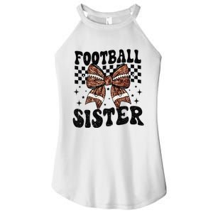 Coquette Bow American Football Sister Game Day Thanksgiving Women's Perfect Tri Rocker Tank