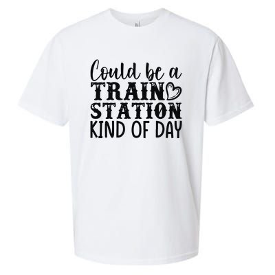 Could Be A Train Station Kind Of Day Sueded Cloud Jersey T-Shirt