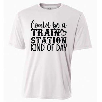 Could Be A Train Station Kind Of Day Cooling Performance Crew T-Shirt