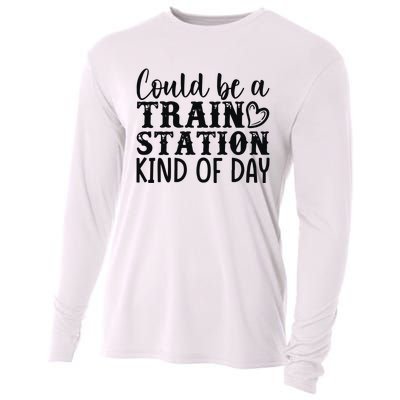 Could Be A Train Station Kind Of Day Cooling Performance Long Sleeve Crew