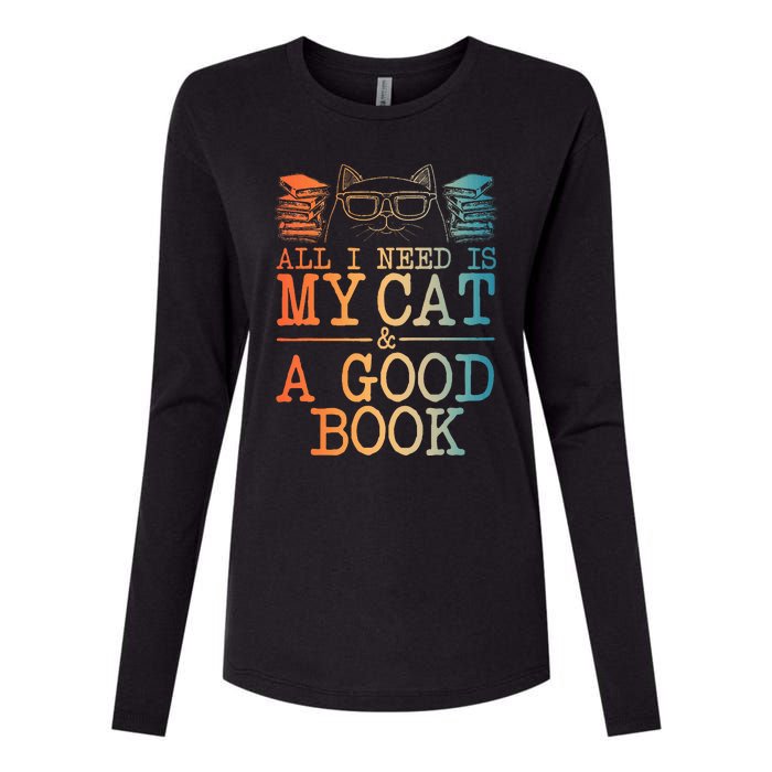 Cat & Book Art For Women Cat Librarian Novel Book Lover Womens Cotton Relaxed Long Sleeve T-Shirt