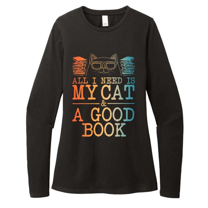 Cat & Book Art For Women Cat Librarian Novel Book Lover Womens CVC Long Sleeve Shirt