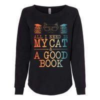 Cat & Book Art For Women Cat Librarian Novel Book Lover Womens California Wash Sweatshirt