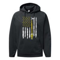 Craft Beer American Flag USA 4th Of July Brewery America Performance Fleece Hoodie