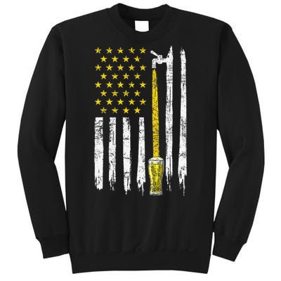 Craft Beer American Flag USA 4th Of July Brewery America Sweatshirt