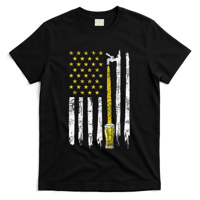 Craft Beer American Flag USA 4th Of July Brewery America T-Shirt