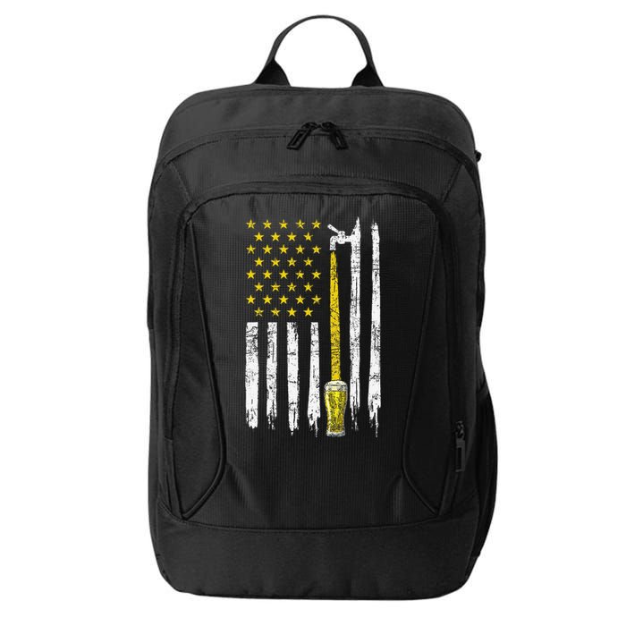 Craft Beer American Flag USA 4th Of July Brewery America City Backpack