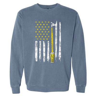 Craft Beer American Flag USA 4th Of July Brewery America Garment-Dyed Sweatshirt