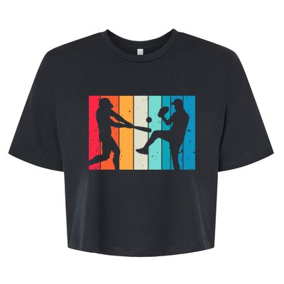 Cool Baseball Art For  Wo Baseball Player Sport Lovers Bella+Canvas Jersey Crop Tee