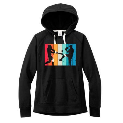 Cool Baseball Art For  Wo Baseball Player Sport Lovers Women's Fleece Hoodie