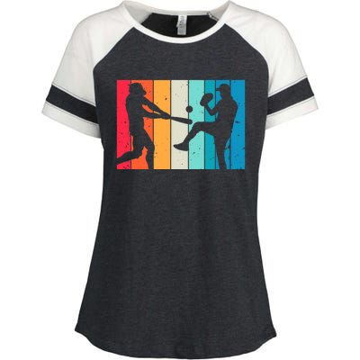 Cool Baseball Art For  Wo Baseball Player Sport Lovers Enza Ladies Jersey Colorblock Tee