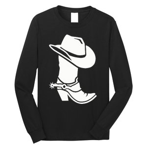 Cowboy Boot And Hat Long Sleeve Shirt