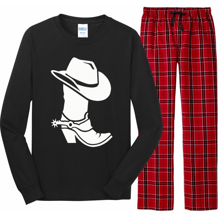 Cowboy Boot And Hat Long Sleeve Pajama Set