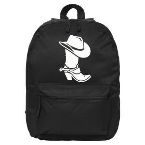 Cowboy Boot And Hat 16 in Basic Backpack