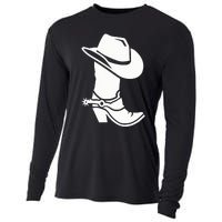 Cowboy Boot And Hat Cooling Performance Long Sleeve Crew