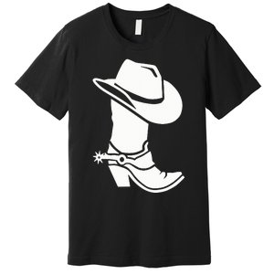 Cowboy Boot And Hat Premium T-Shirt