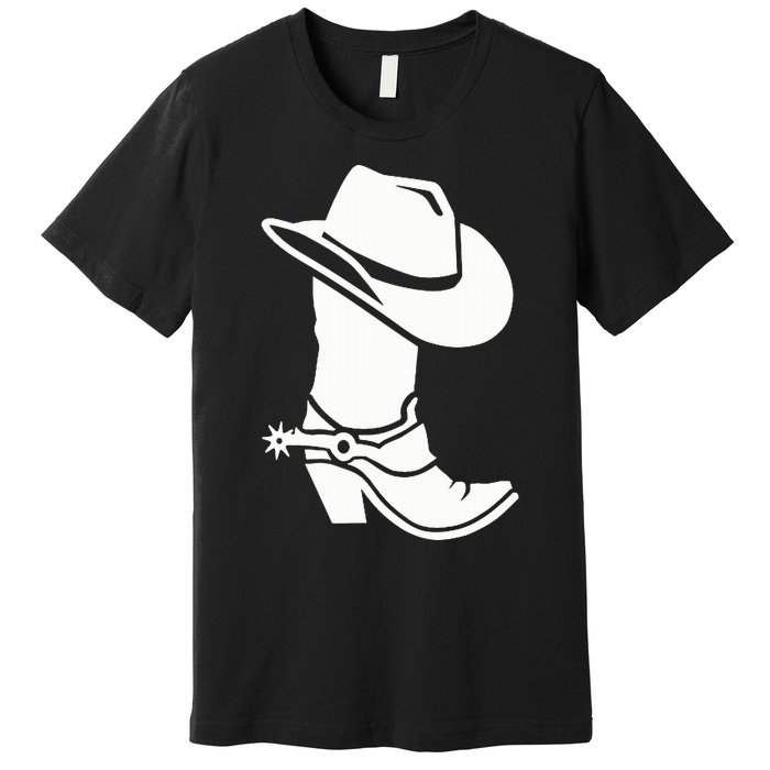 Cowboy Boot And Hat Premium T-Shirt