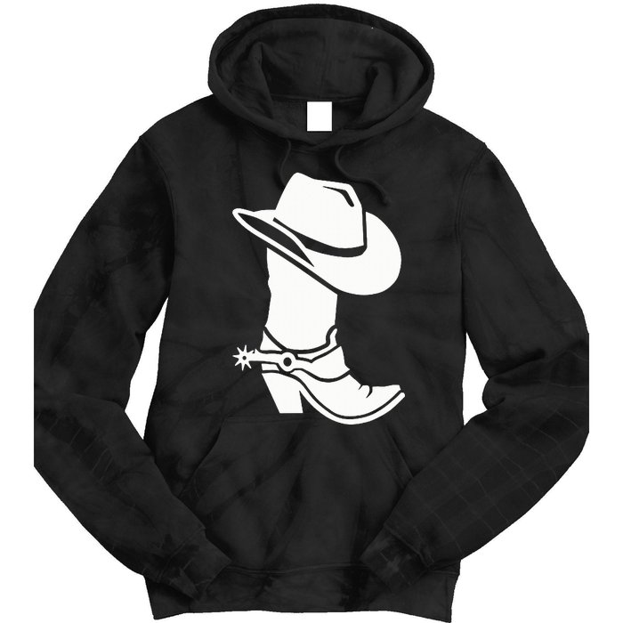 Cowboy Boot And Hat Tie Dye Hoodie