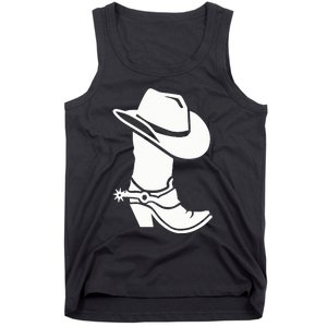 Cowboy Boot And Hat Tank Top