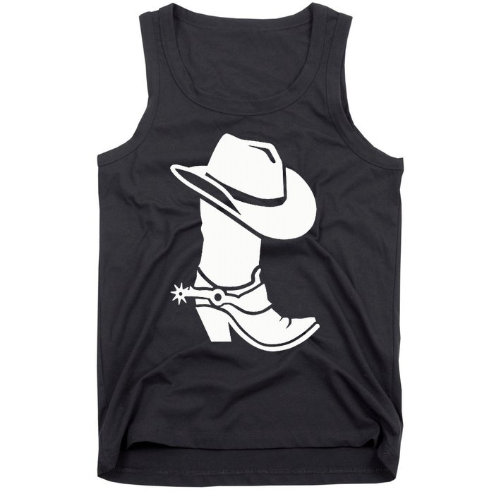 Cowboy Boot And Hat Tank Top