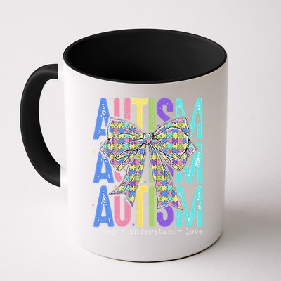 Cute Bow Autism Accept Understand Love Autism Awareness Mug