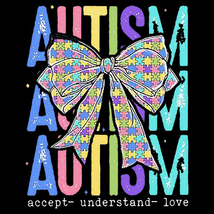 Cute Bow Autism Accept Understand Love Autism Awareness Kids Sweatshirt