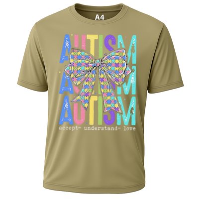 Cute Bow Autism Accept Understand Love Autism Awareness Performance Shirt