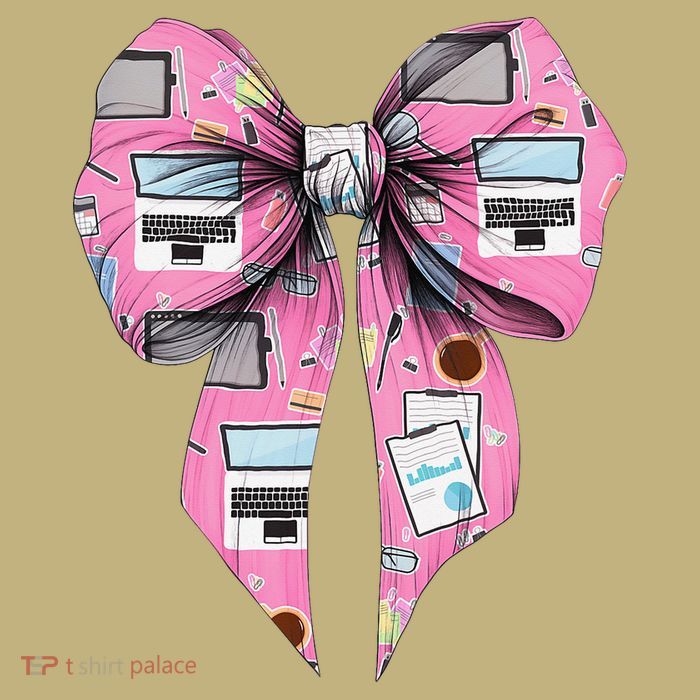 Coquette Bow Administrative Assistant Admin Laptop Girl T-Shirt