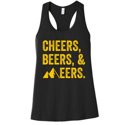 Cheers Beers And Mountaineers West Virginia Women's Racerback Tank