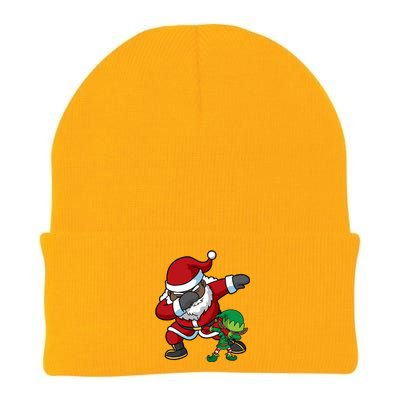 Christmas Black African American Dabbing Santa Claus Elf Dab Gift Knit Cap Winter Beanie