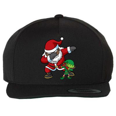 Christmas Black African American Dabbing Santa Claus Elf Dab Gift Wool Snapback Cap