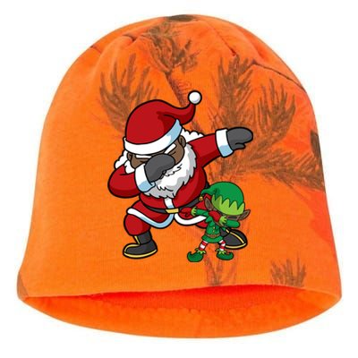 Christmas Black African American Dabbing Santa Claus Elf Dab Gift Kati - Camo Knit Beanie