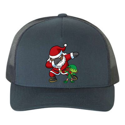 Christmas Black African American Dabbing Santa Claus Elf Dab Gift Yupoong Adult 5-Panel Trucker Hat