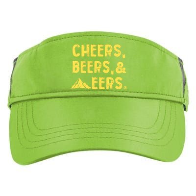 Cheers Beers And Mountaineers West Virginia Adult Drive Performance Visor