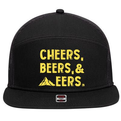 Cheers Beers And Mountaineers West Virginia 7 Panel Mesh Trucker Snapback Hat