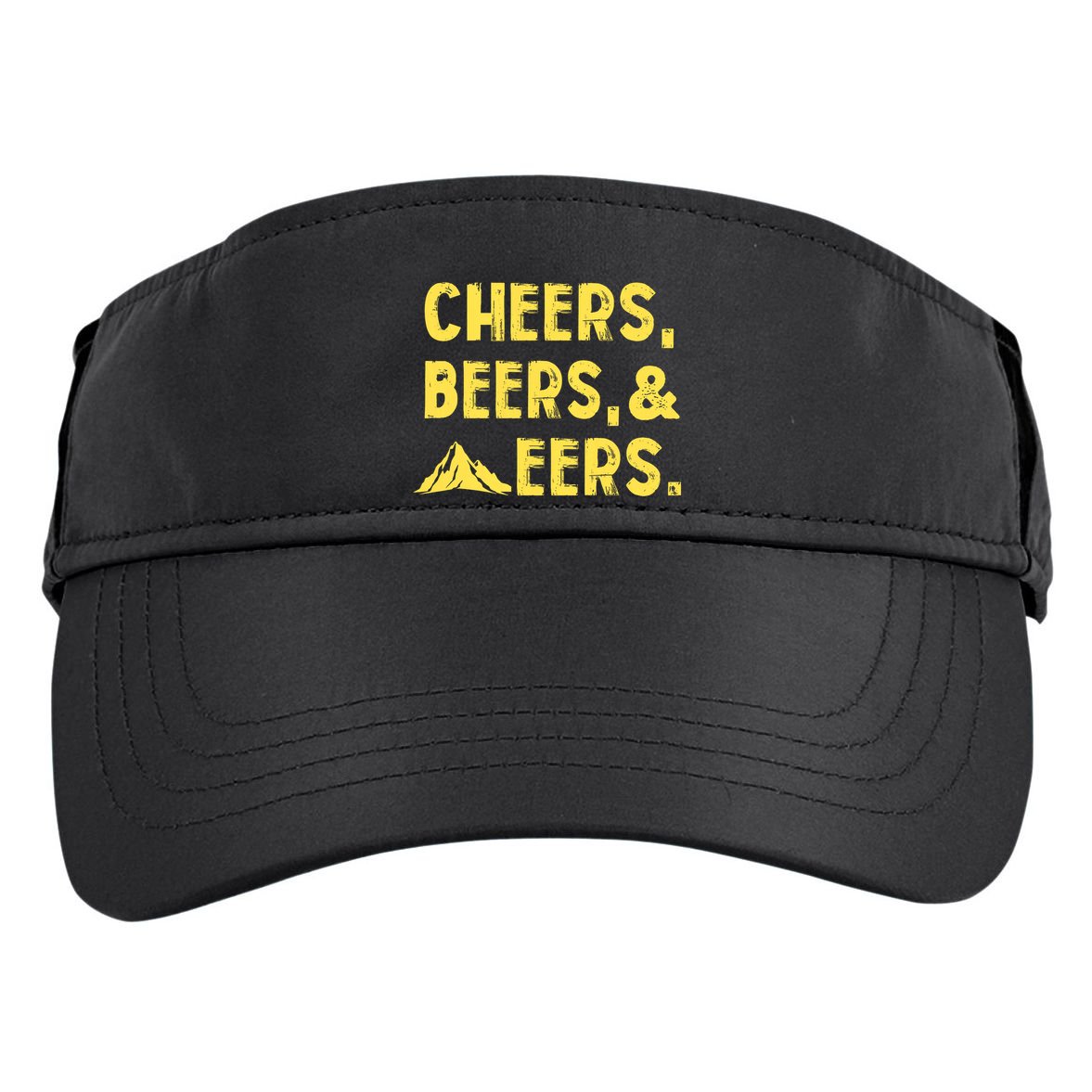 Cheers Beers And Mountaineers West Virginia Adult Drive Performance Visor