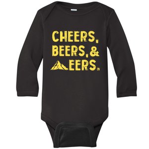 Cheers Beers And Mountaineers West Virginia Baby Long Sleeve Bodysuit