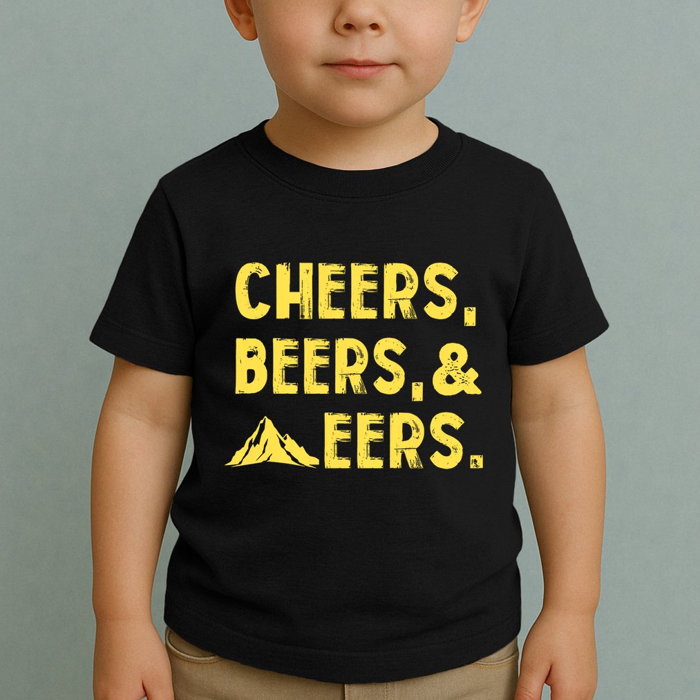 Cheers Beers And Mountaineers West Virginia Toddler T-Shirt