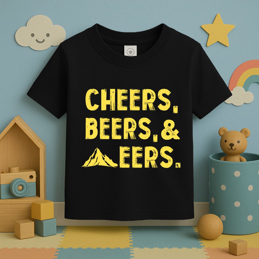 Cheers Beers And Mountaineers West Virginia Toddler T-Shirt