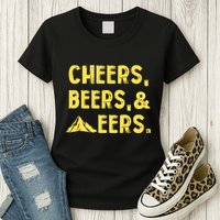 Cheers Beers And Mountaineers West Virginia Womens T-Shirt