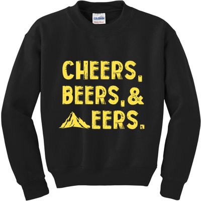 Cheers Beers And Mountaineers West Virginia Kids Sweatshirt