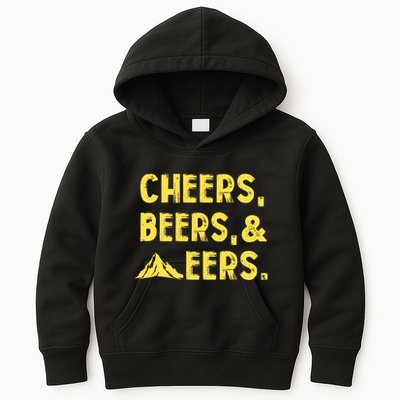 Cheers Beers And Mountaineers West Virginia Kids Hoodie