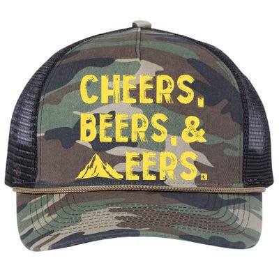 Cheers Beers And Mountaineers West Virginia Retro Rope Trucker Hat Cap